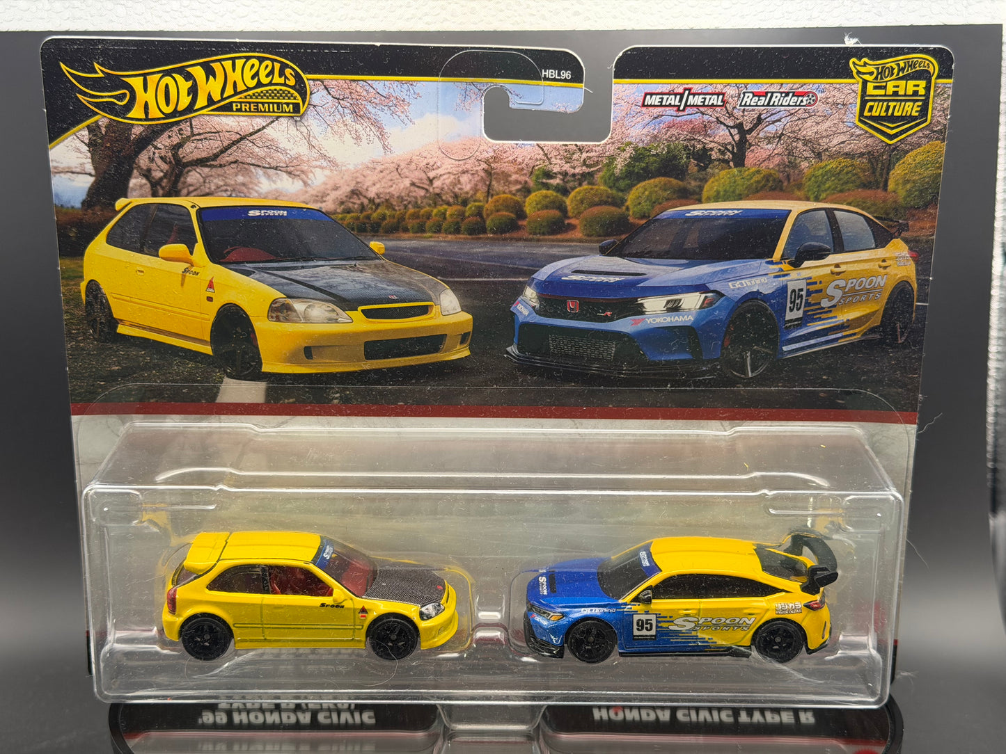 2025 Hot Wheels Target 2 Pack ‘99 Honda Civic EK9 & Civic Type R Spoon Yellow