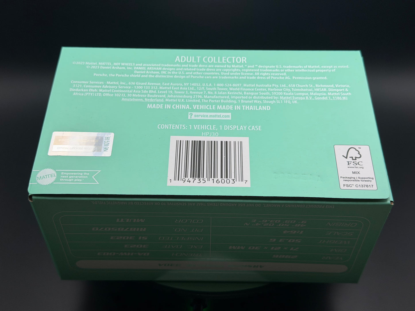 Hot Wheels x Daniel Arsham Porsche 930a – HPJ30 | Opened