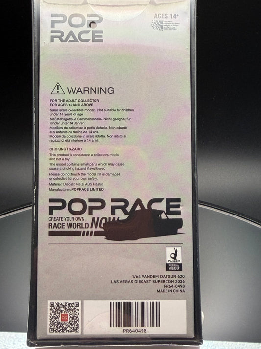 Pop Race 1/64 Las Vegas Exclusive Diecast Supercon Pandem Datsun 620 1 Of 100