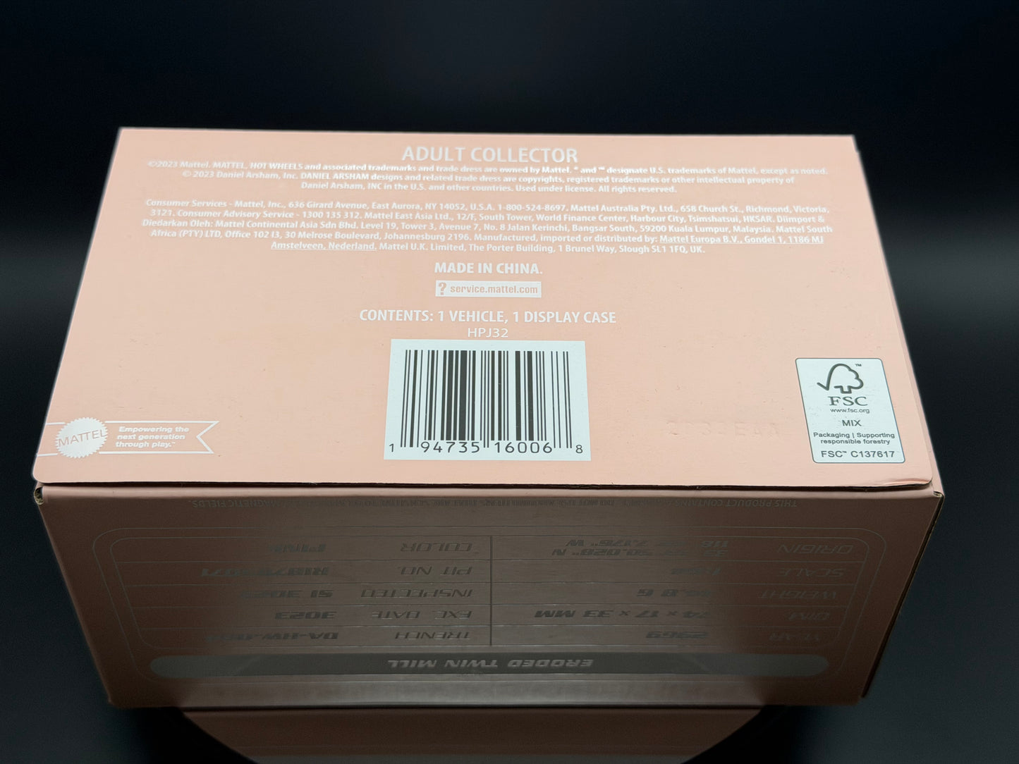 Hot Wheels X Daniel Arsham Eroded Twin Mill – HPJ32 | Opened